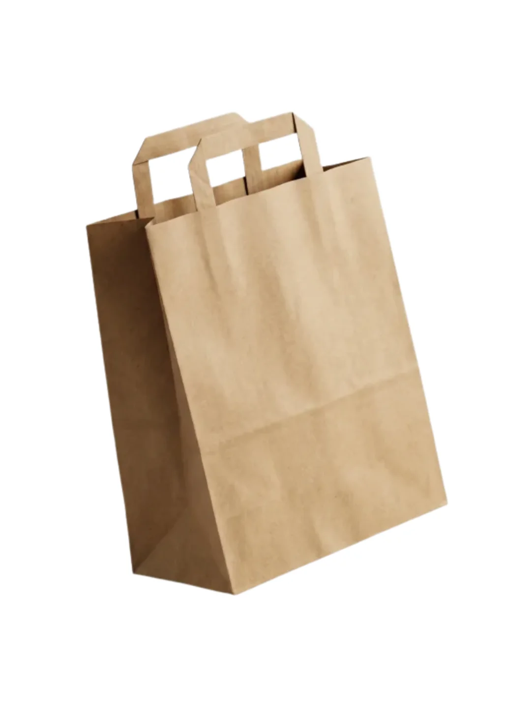 BROWN LARGE FLAT HANDLE BAGS 1x250