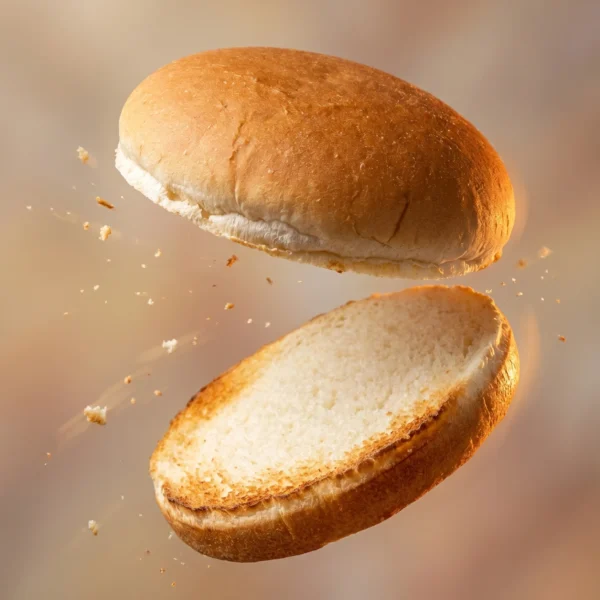 Pain hamburger plain 96mm 48pcs