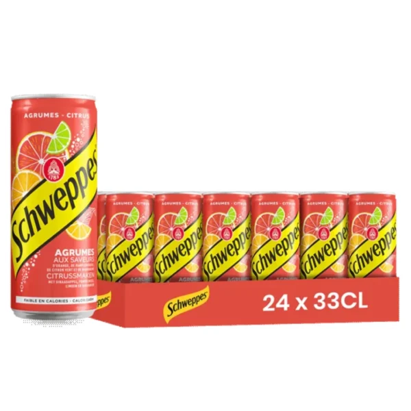 SCHWEPPES AGRUMES 33CL FR X24 SLIM