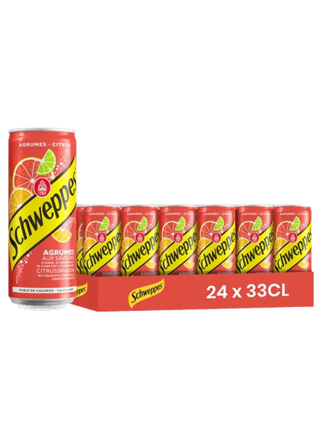 SCHWEPPES AGRUMES 33CL FR X24 SLIM